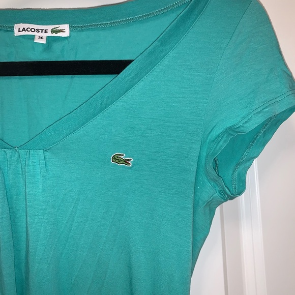 Lacoste T-shirt with Ruched V-neck - Picture 2 of 5